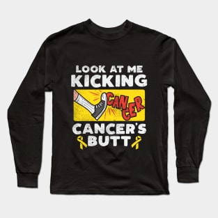 Look At Me Kicking Cancer's Butt Long Sleeve T-Shirt